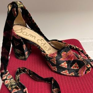 Sam Edelman, Peep Toe Sandal, Block Heel, Size 7